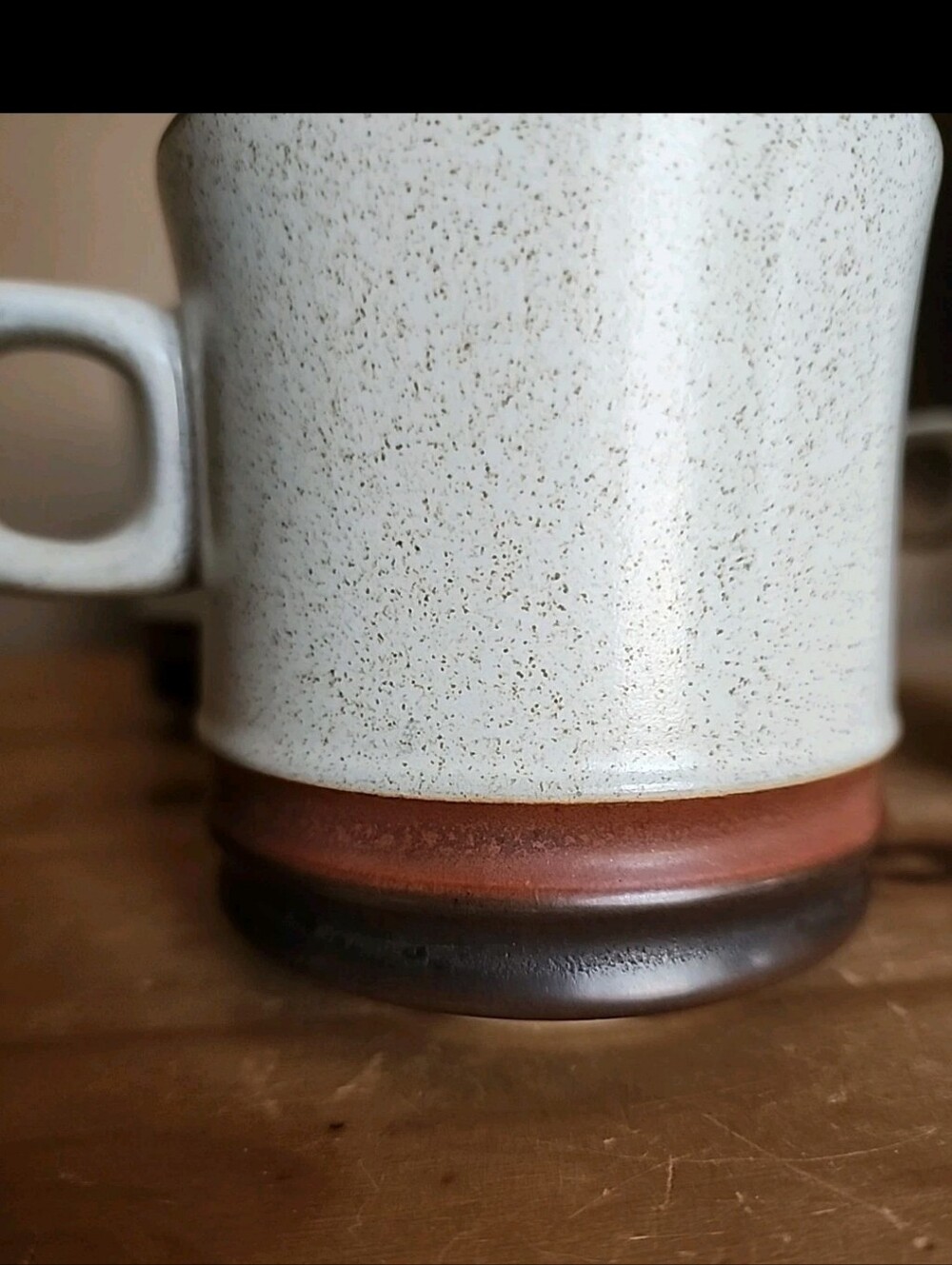 4 Denby Potters Wheel Oatmeal Rust Coffee Mugs 3.75 In. - Picture 4 of 7